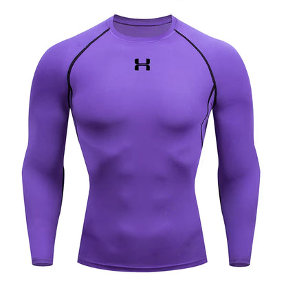 Men'S Running Tight Long Sleeved Sports T-Shirt Gym Fitness Sweatshirt Slow Breathable Quick Drying Sweatshirt Top