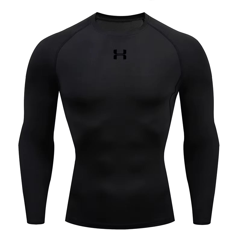 Men'S Running Tight Long Sleeved Sports T-Shirt Gym Fitness Sweatshirt Slow Breathable Quick Drying Sweatshirt Top