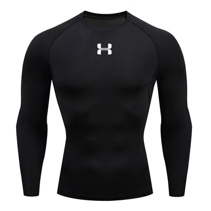 Men'S Running Tight Long Sleeved Sports T-Shirt Gym Fitness Sweatshirt Slow Breathable Quick Drying Sweatshirt Top