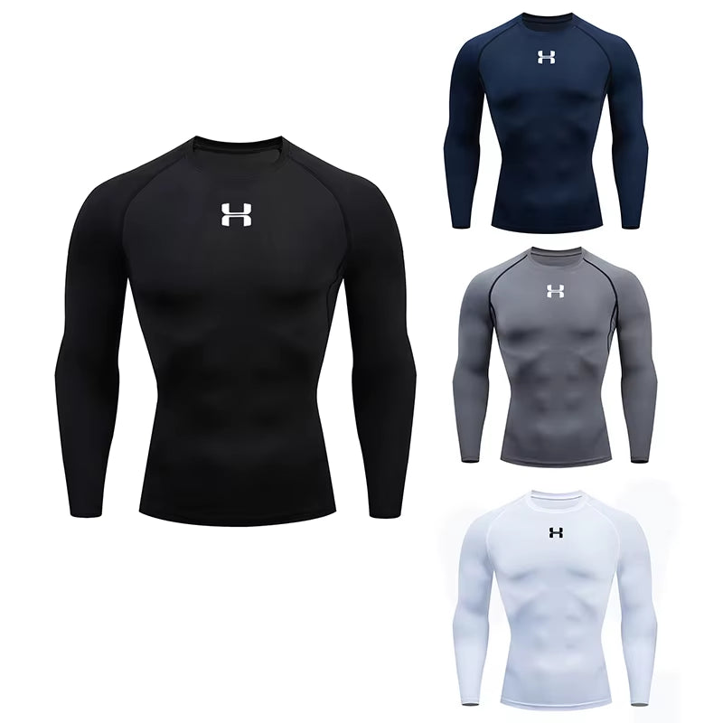 Men'S Running Tight Long Sleeved Sports T-Shirt Gym Fitness Sweatshirt Slow Breathable Quick Drying Sweatshirt Top