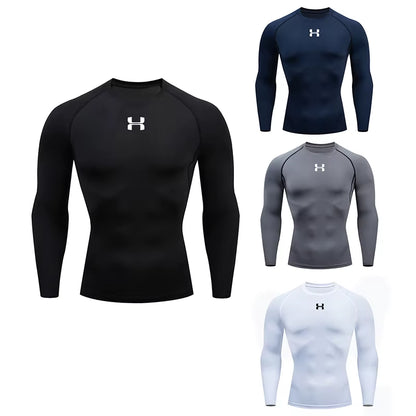 Men'S Running Tight Long Sleeved Sports T-Shirt Gym Fitness Sweatshirt Slow Breathable Quick Drying Sweatshirt Top