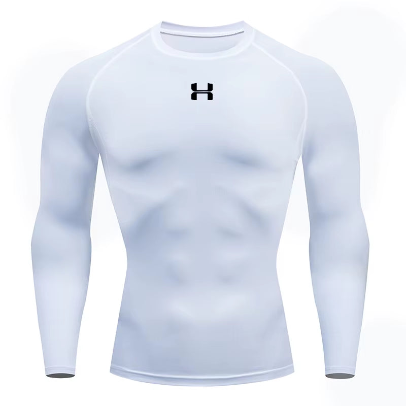 Men'S Running Tight Long Sleeved Sports T-Shirt Gym Fitness Sweatshirt Slow Breathable Quick Drying Sweatshirt Top