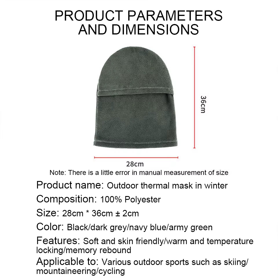 Winter Cycling Mask Thermal Windproof Balaclava Ski Mask Men Women Warm Polar-Fleece Outdoor Sport Motorcycle Face Mask